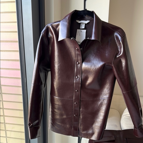 Coffee 2 piece faux leather skirt set H&M - Picture 5 of 5